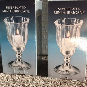Brand New in box silver plated candle holders